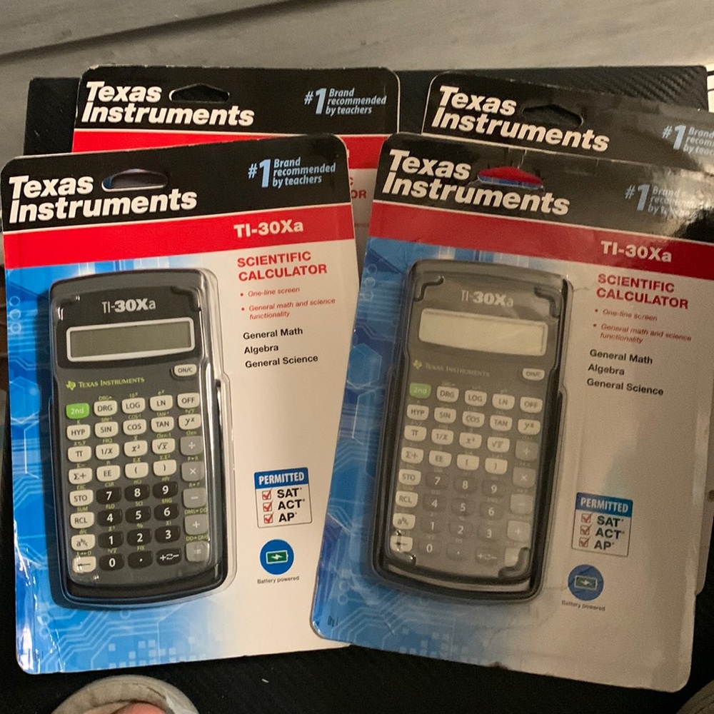 Texas Instruments ti-30xa Scientific Calculators - lot of 4